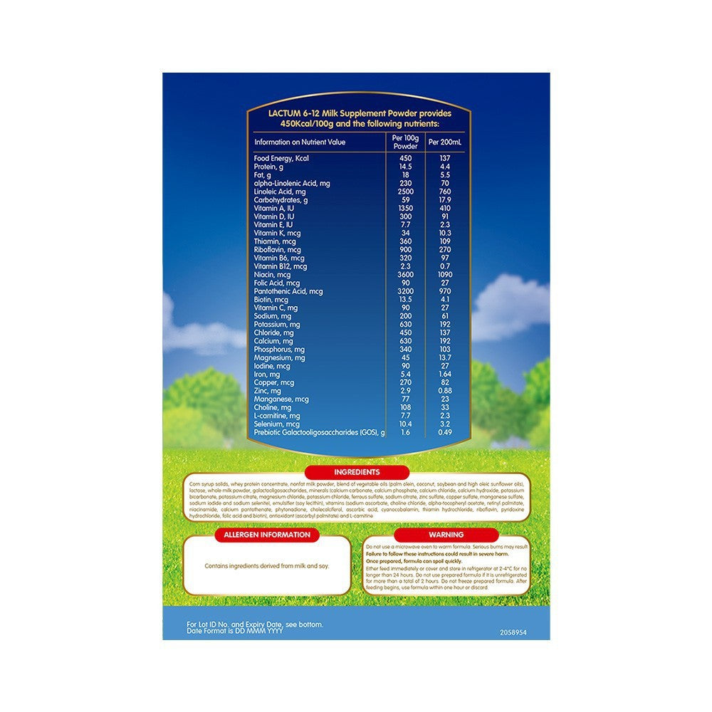 Lactum for 6-12 Months Old 2kg Infant Formula