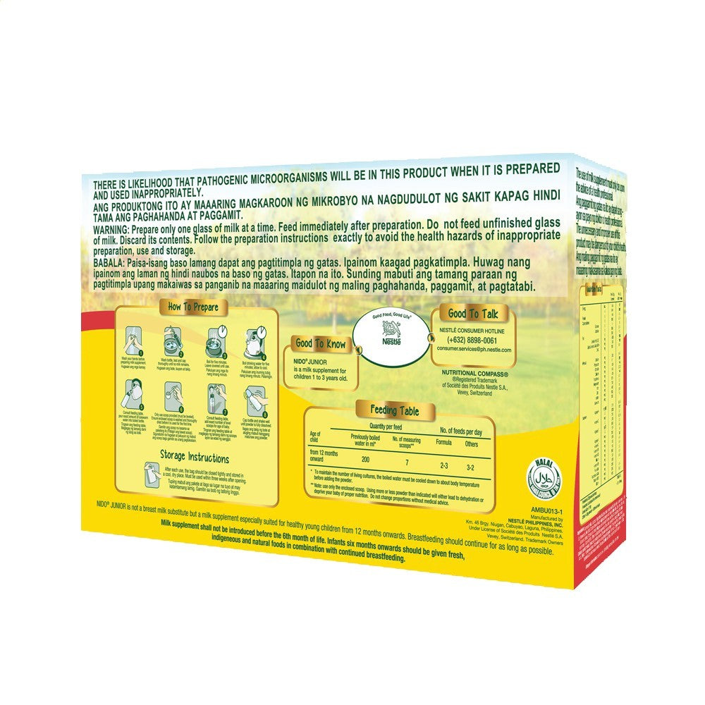 NIDO Junior 2kg for 1-3 Years Old Milk Supplement