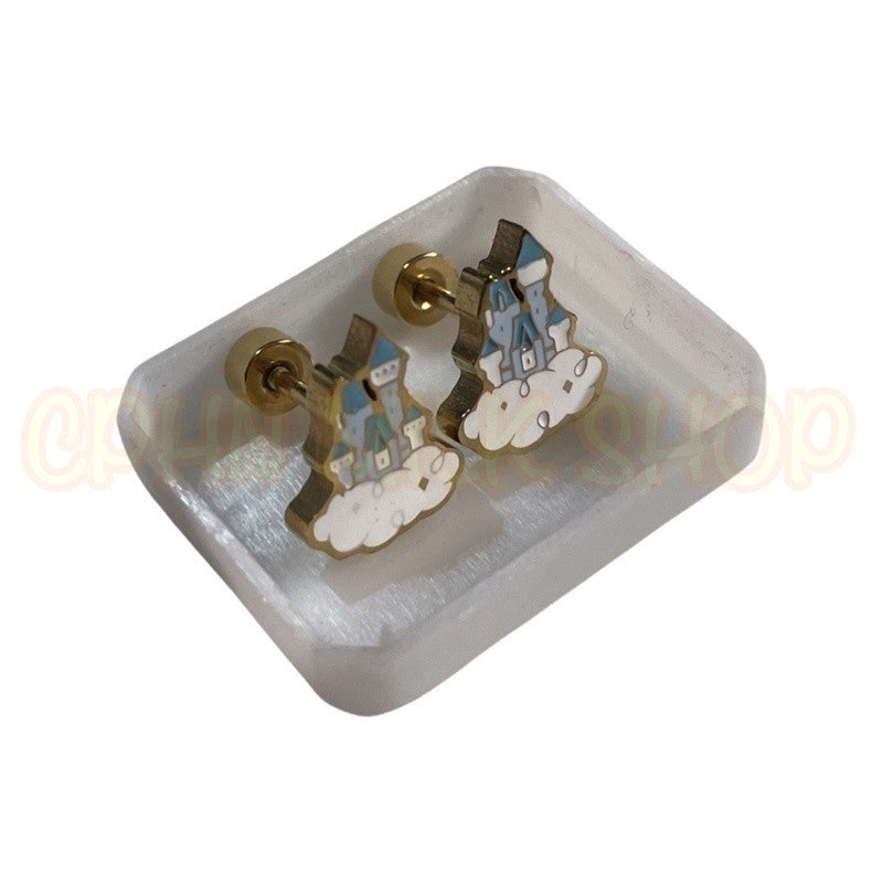 Stainless Earrings Castle