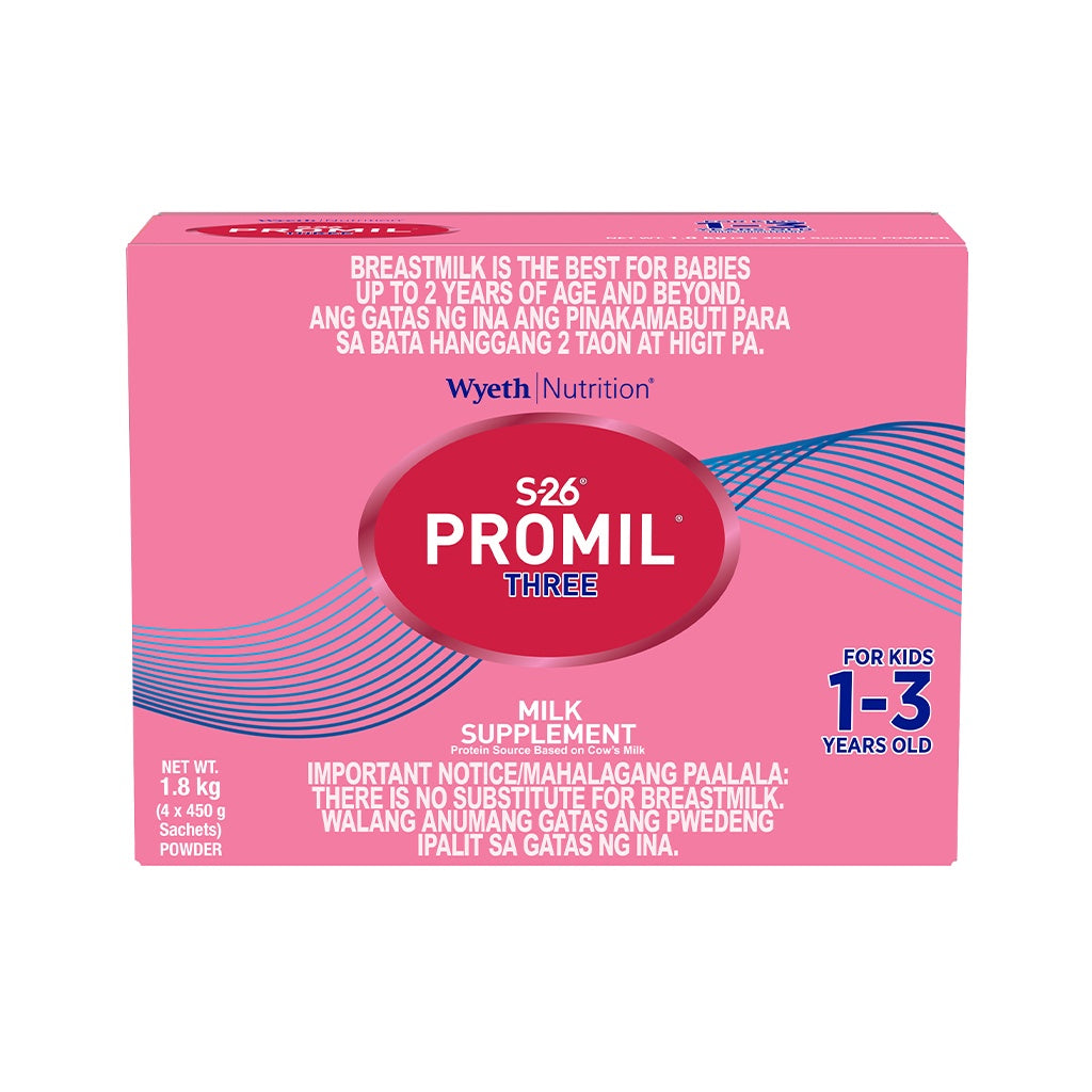 S-26® PROMIL® THREE 1.8kg for 1-3 Years Old Milk Supplement