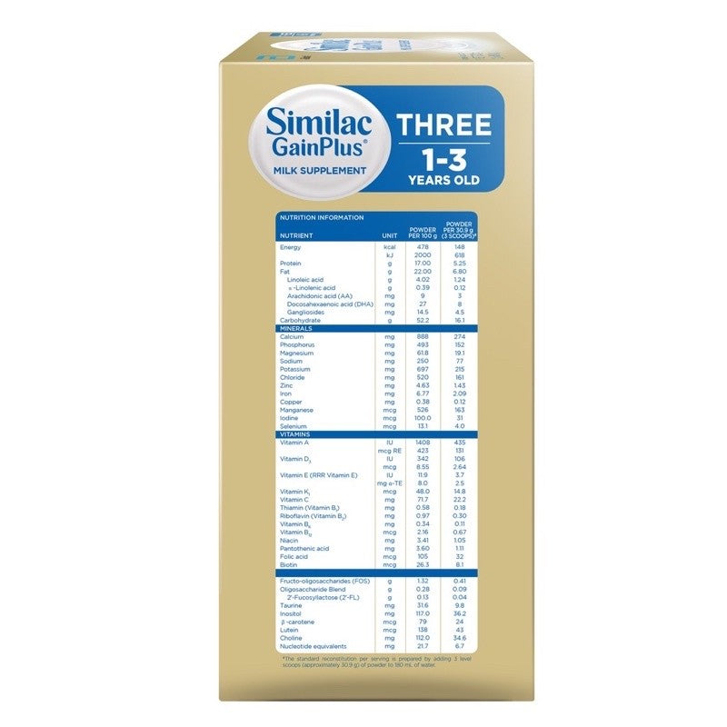 Similac GainPlus 900g for 1-3 Years Old Milk Supplement