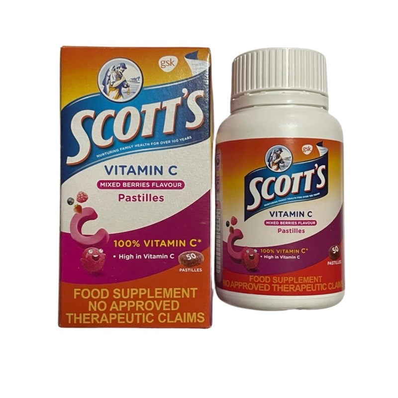 Scott's Vitamin C Pastilles Mixed Berries Vitamins for Kids 50