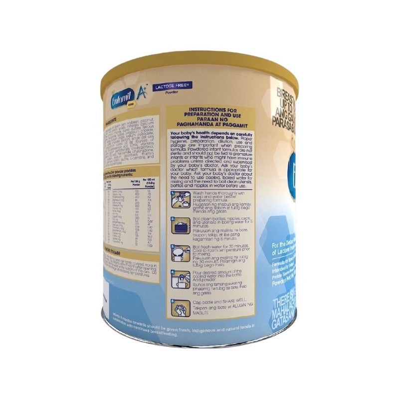 Enfamil A+ One Lactose Free 900g for 0-6 Months Old Dietary Management of Lactose Intolerance