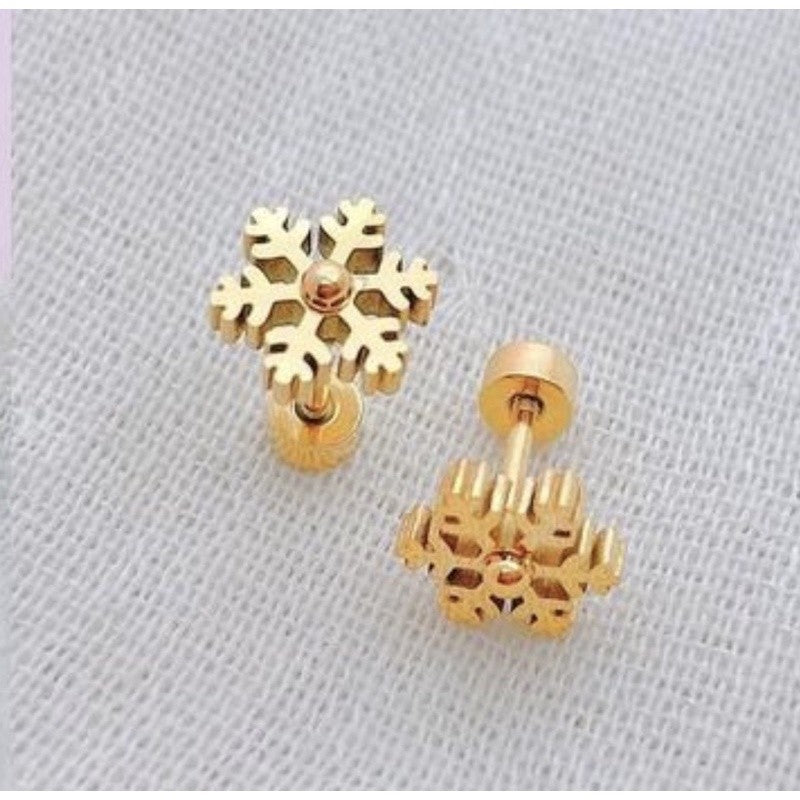 Stainless Steel Earrings Snowflake