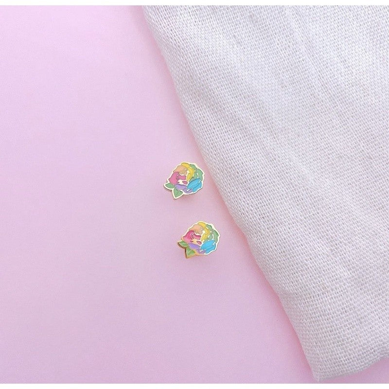 Stainless Steel Earrings Roses