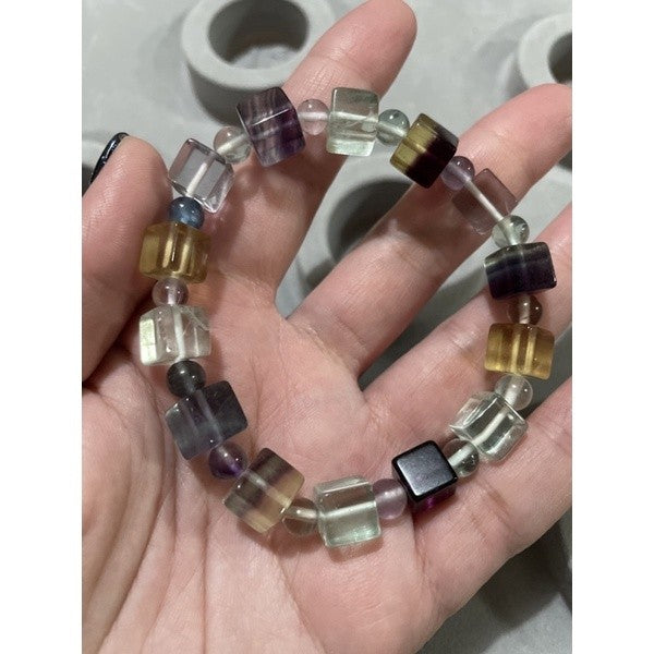 colorful cube flourite