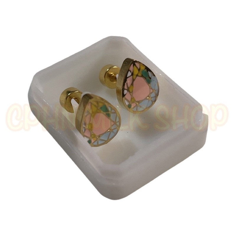 Stainless Steel Earrings Frosted Egg
