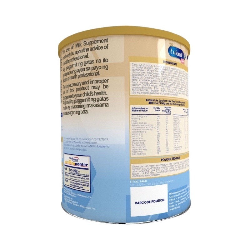 Enfamil A+ Two Lactose Free 900g for 6-12 Months Old Dietary Management of Lactose Intolerenace