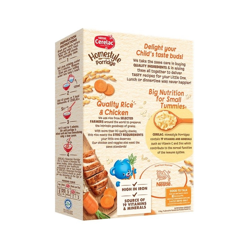 CERELAC Homestyle Meals Rice and Chicken Porridge 200g