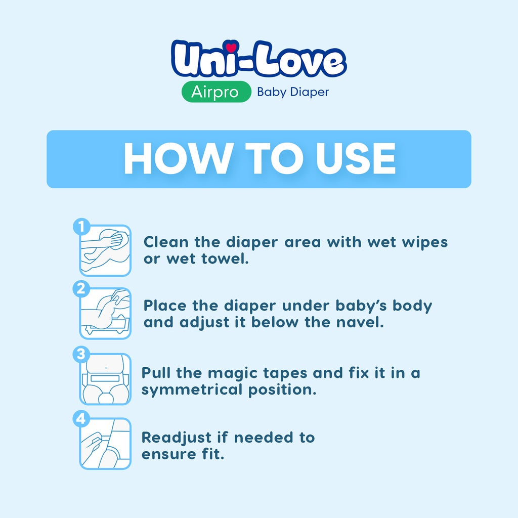 Uni-Love Airpro Tape Baby Diapers XXL 30