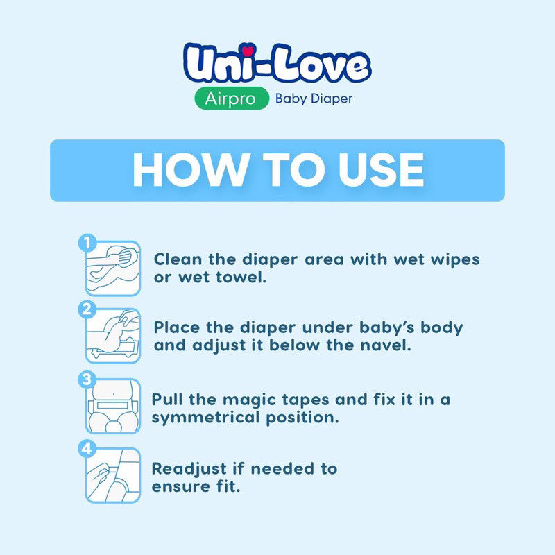 Uni-Love Airpro Tape Baby Diapers Small 30
