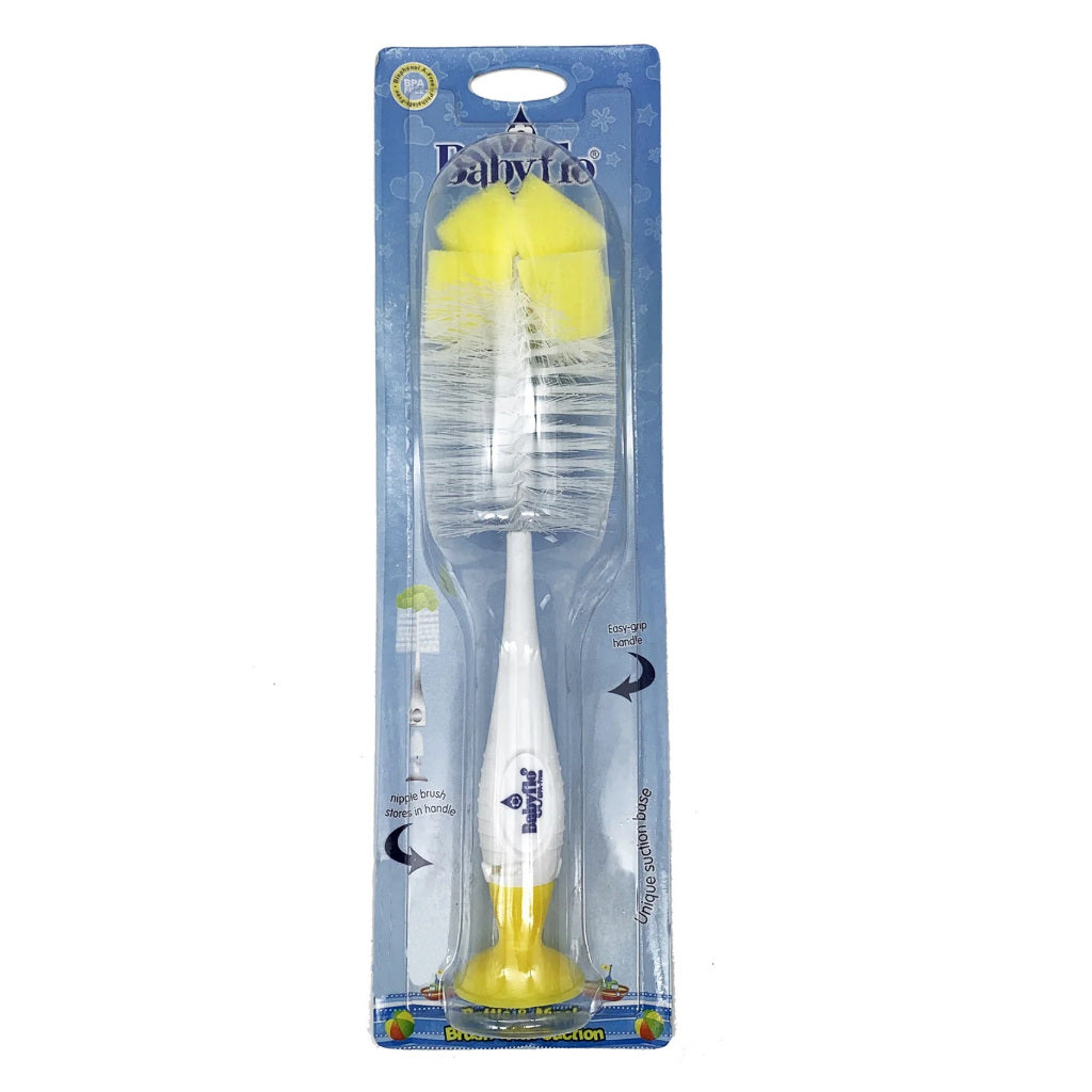 Babyflo Bottle & Nipple Brush with Suction