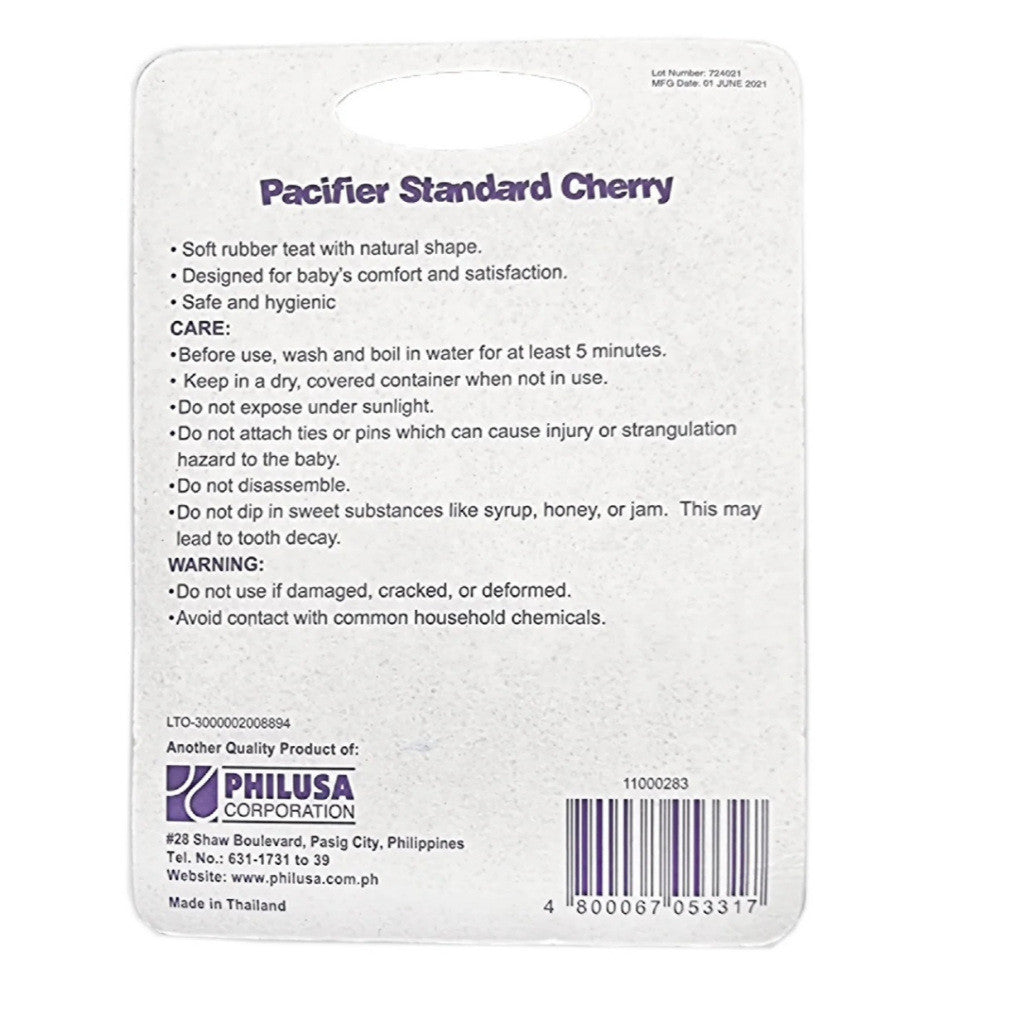 Babyflo Pacifier Standard Cherry
