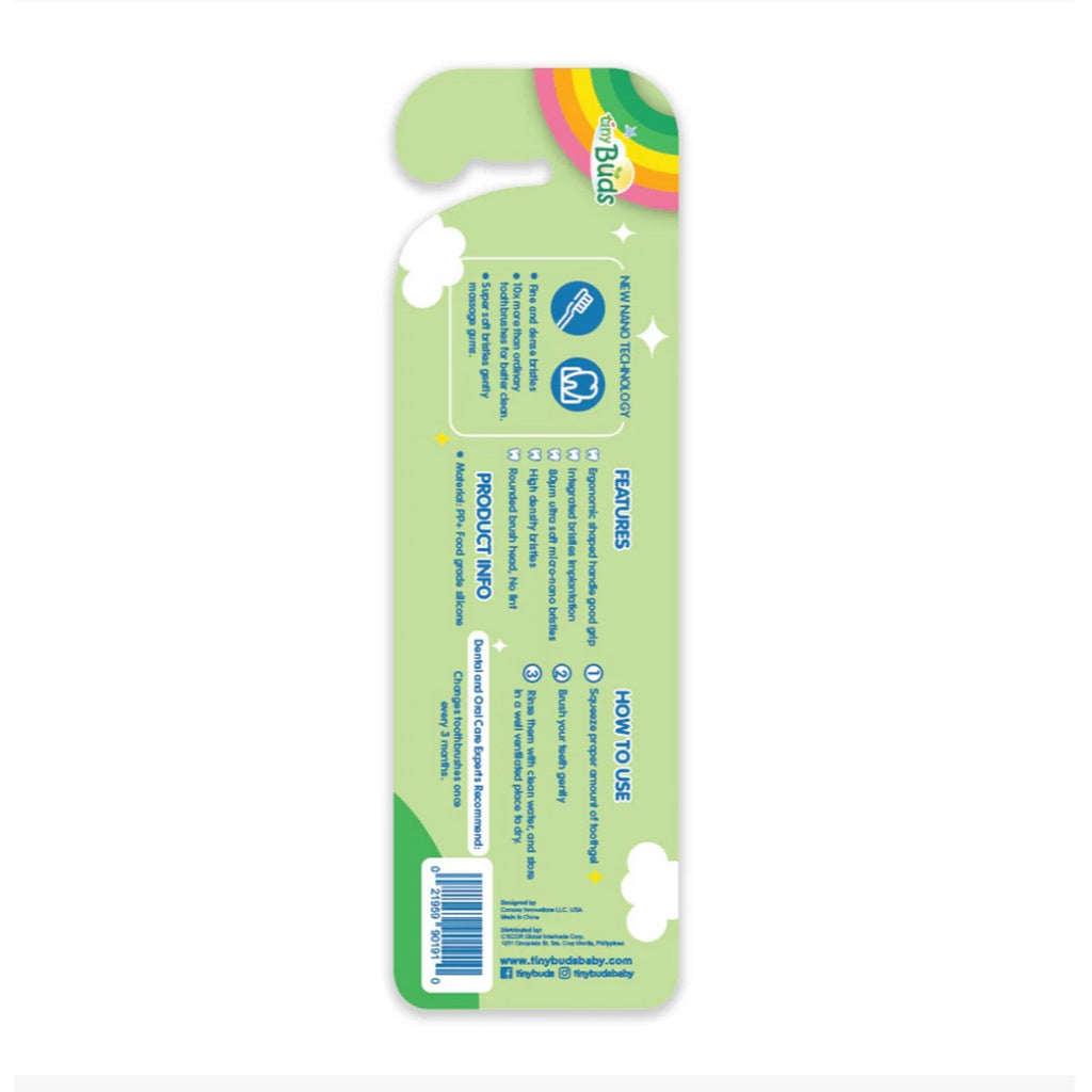 Tiny Buds Micro Bristle Toddler Brush FOR AGES 1-3YEARS OLD