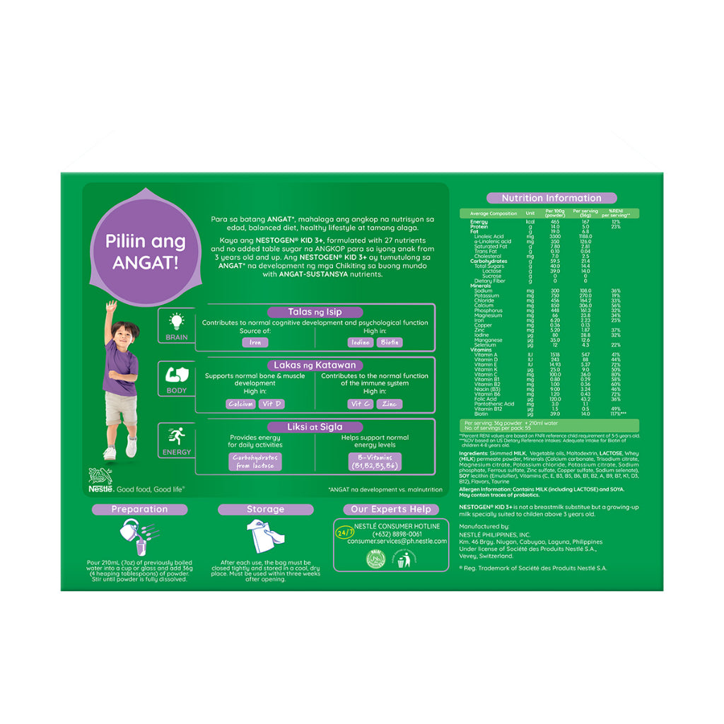 NESTOGEN KID 3+ 2kg For Children Above 3 Years Old Powdered Milk