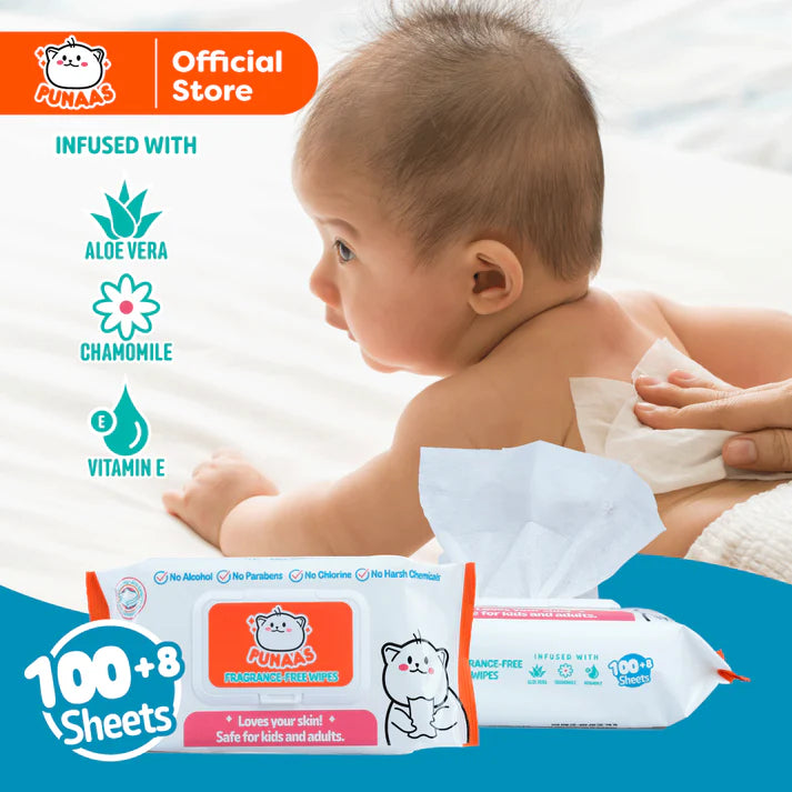 Punaas Fragrance-Free Baby Wipes 108 Sheets