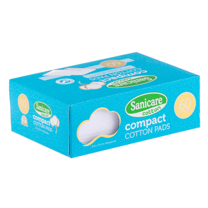 Sanicare Compact Cotton Pads 60 Cotton Pads