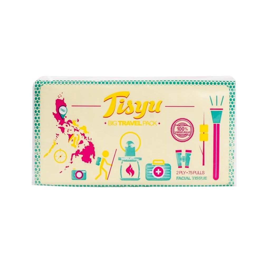 Tisyu Big Travel Facial Tissue 75-Pulls 2-Ply (1 Pack)