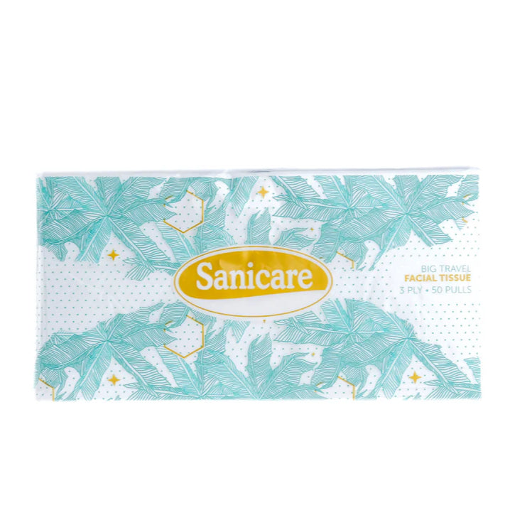 Sanicare Big Travel Pack Facial Tissue 50-Pulls 3-Ply (1 Pack)