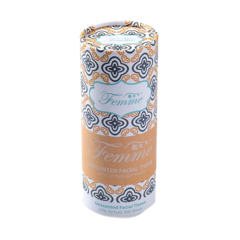 Femme Cylinder Facial Tissue 50-Pulls 2-Ply