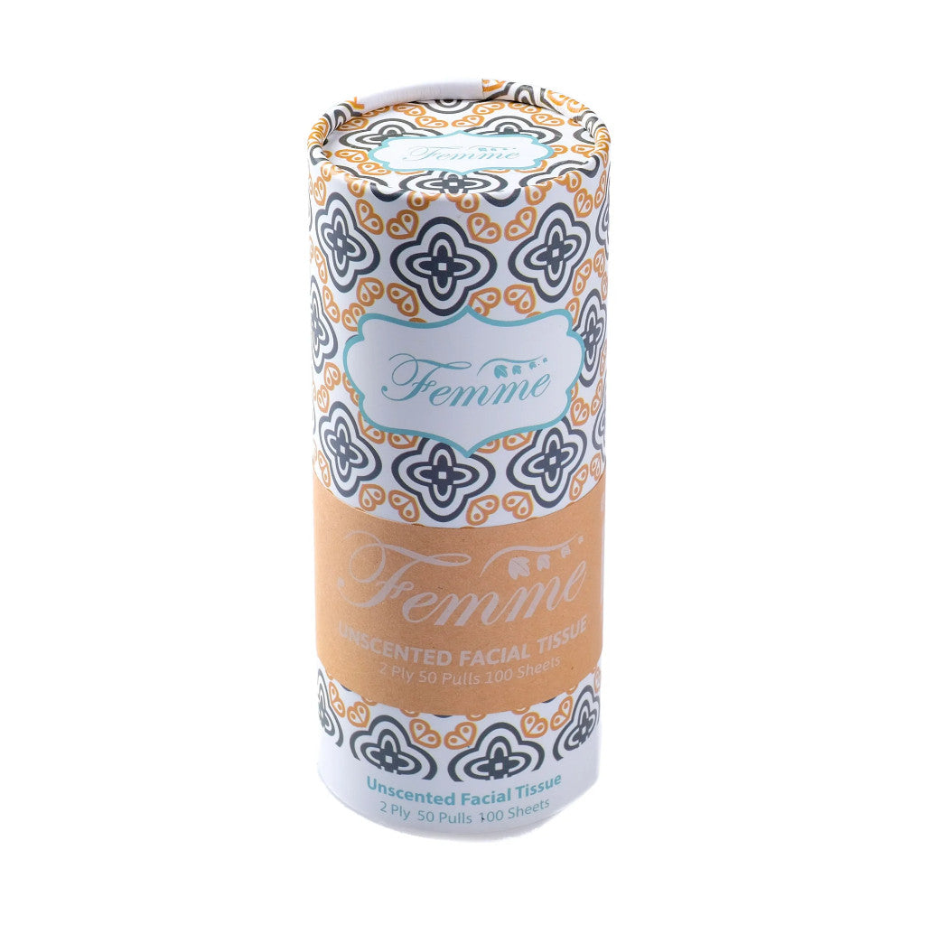 Femme Cylinder Facial Tissue 50-Pulls 2-Ply