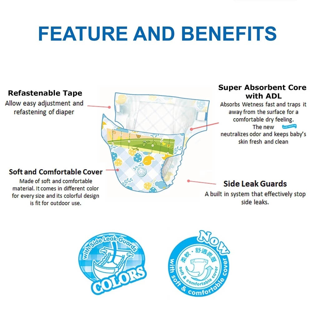 EQ Colors Tape Baby Diapers Big Pack Small 42