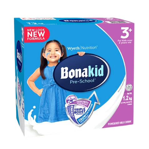 BONAKID PRE-SCHOOL 3+ 1.2kg for Children Over 3 Years Old Powdered Milk Drink