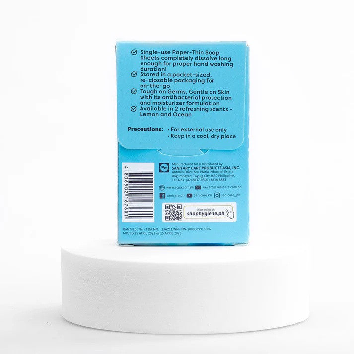 Sanicare Clean Hands Soap Thins 25 Sheets - Ocean Rush