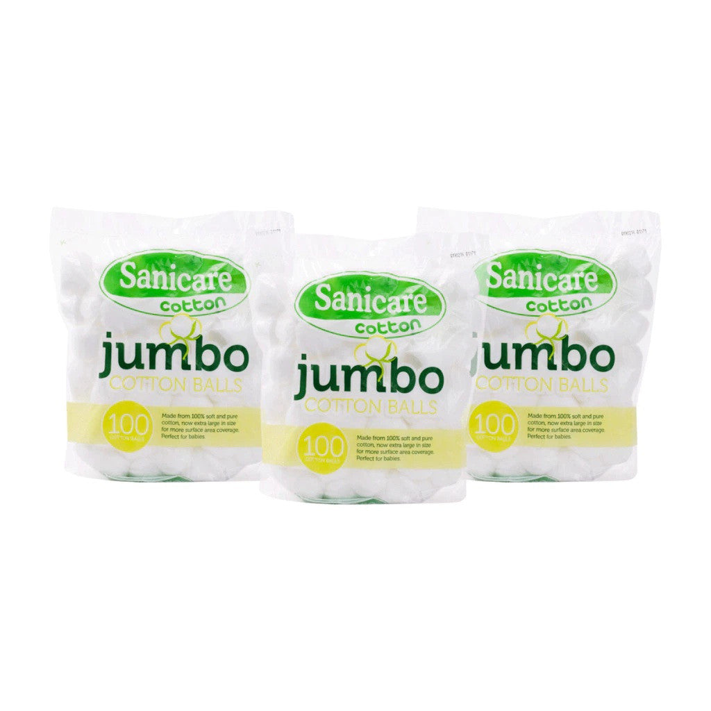 Sanicare Jumbo Cotton Balls 100 Balls