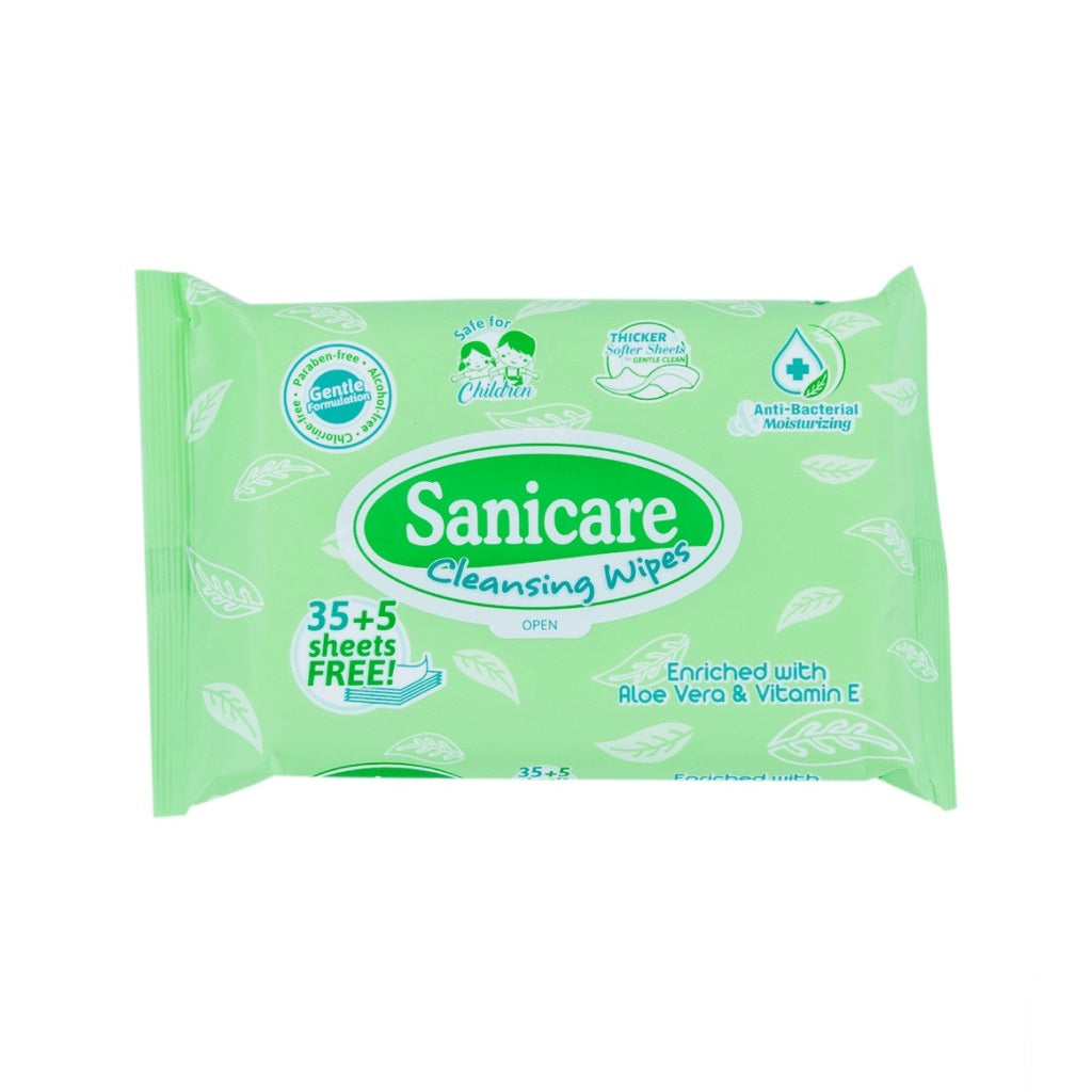 Sanicare Cleansing Wipes 40 Sheets - Eucalyptus Scent