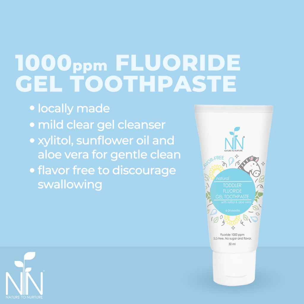 Nature to Nurture Toddler Fluoride Toothpaste 50ml(6 mos-2yrs old) - FLAVOR FREE