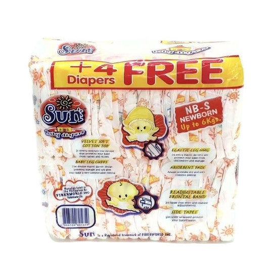 Sun Tape Baby Diapers New Born - Small 30