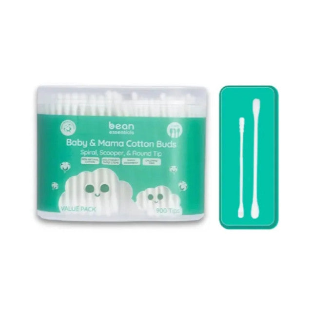 bean Family Value Pack (Scooper + Spiral + Round) Cotton buds 900 Tips