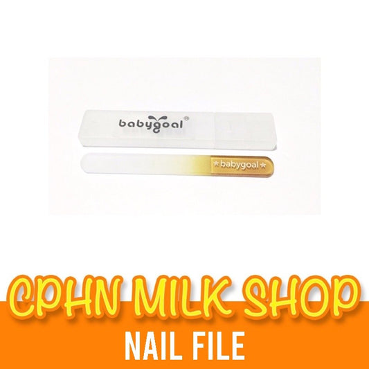 BABY GOAL GLASS NAIL FILE WITH HARDCASE -YELLOW