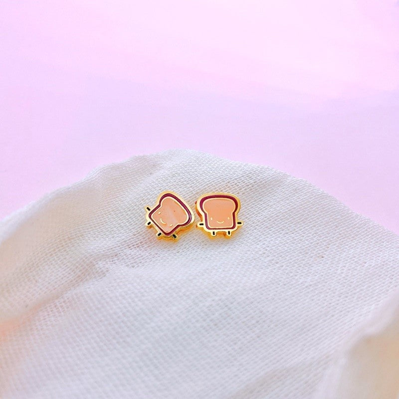 Stainless Steel Earrings Bread