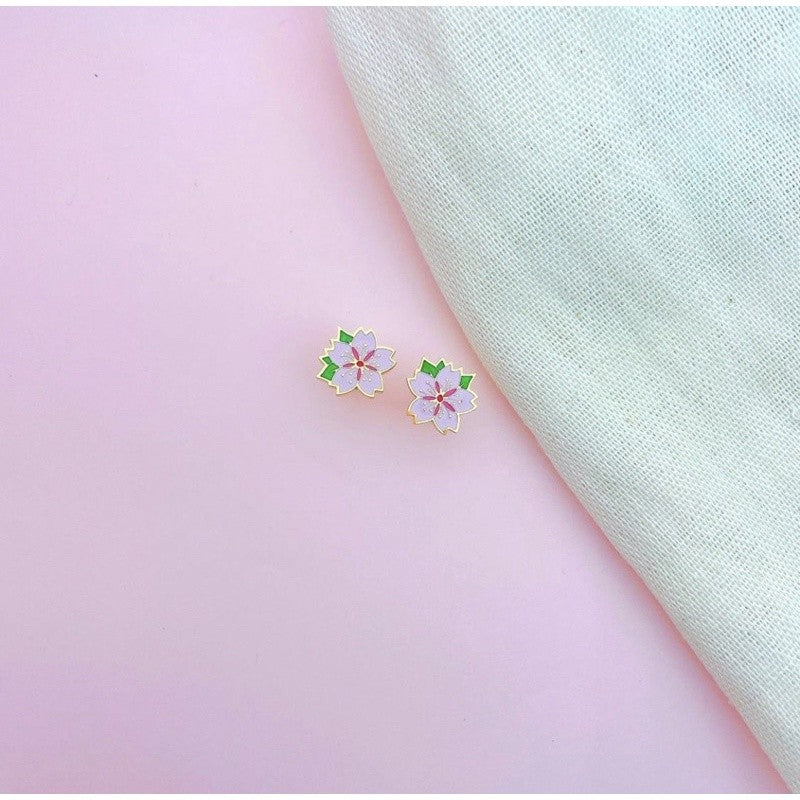 Stainless Steel Earrings Cherryblossom