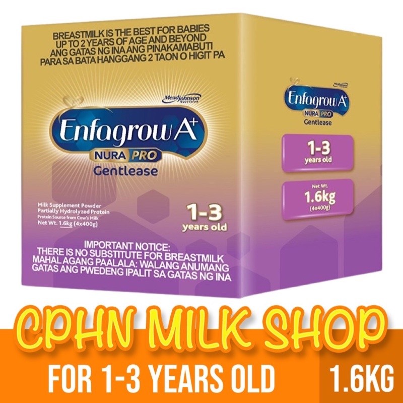 Enfagrow A+ Nurapro Gentlease 1.6kg for 1-3 Years Old Milk Supplement