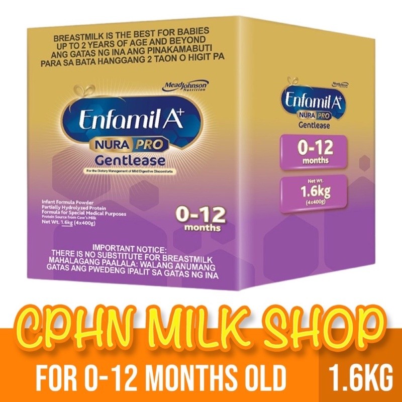 Enfamil A+ Nurapro Gentlease 1.6kg for 0-12 Months Old Infant Formula