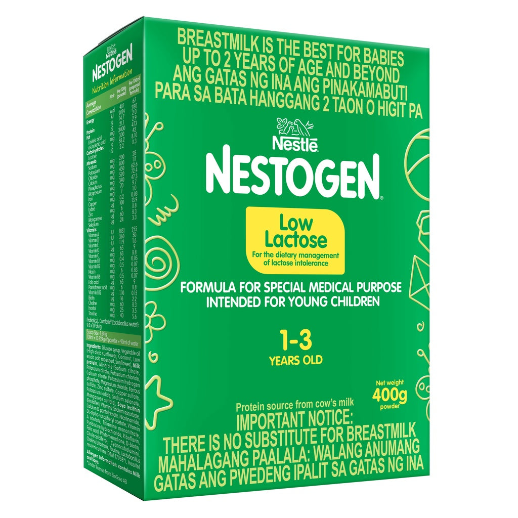 Nestogen Low Lactose 400g for 1-3 Years Old Milk Supplement