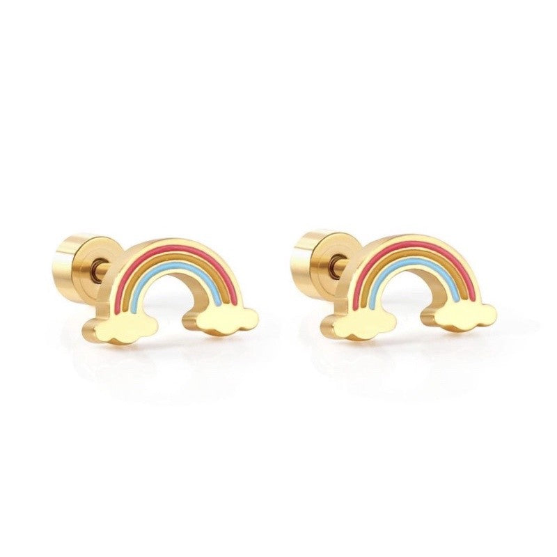 Stainless Steel Earrings Rainbow