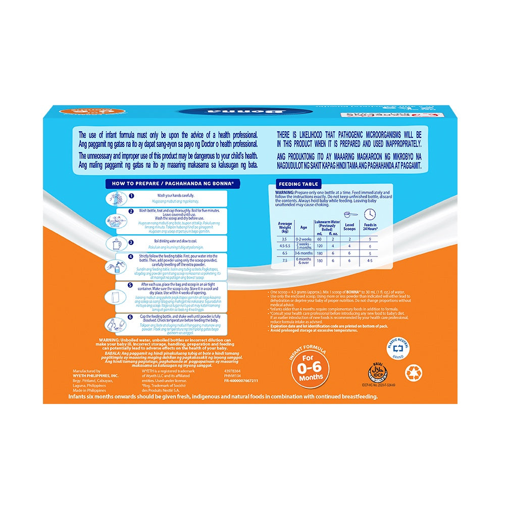 Bonna 2kg for 0-6 Months Old Infant Formula