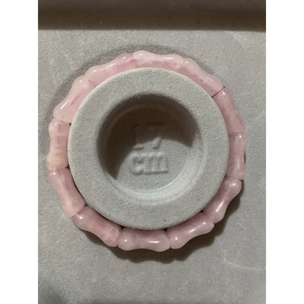 Rose quartz barrel bangle