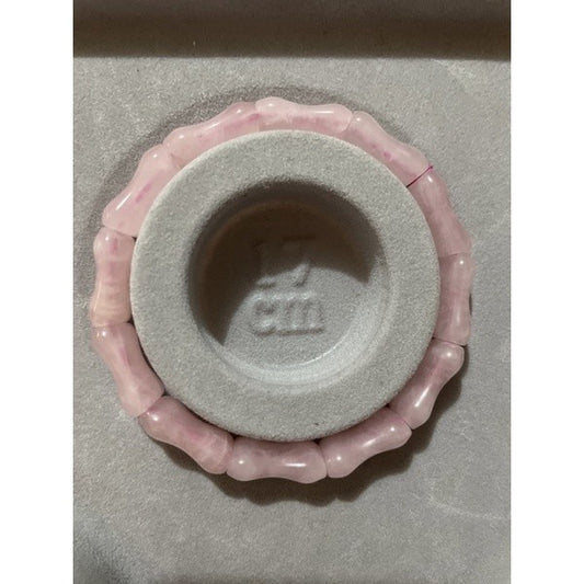 Rose quartz barrel bangle