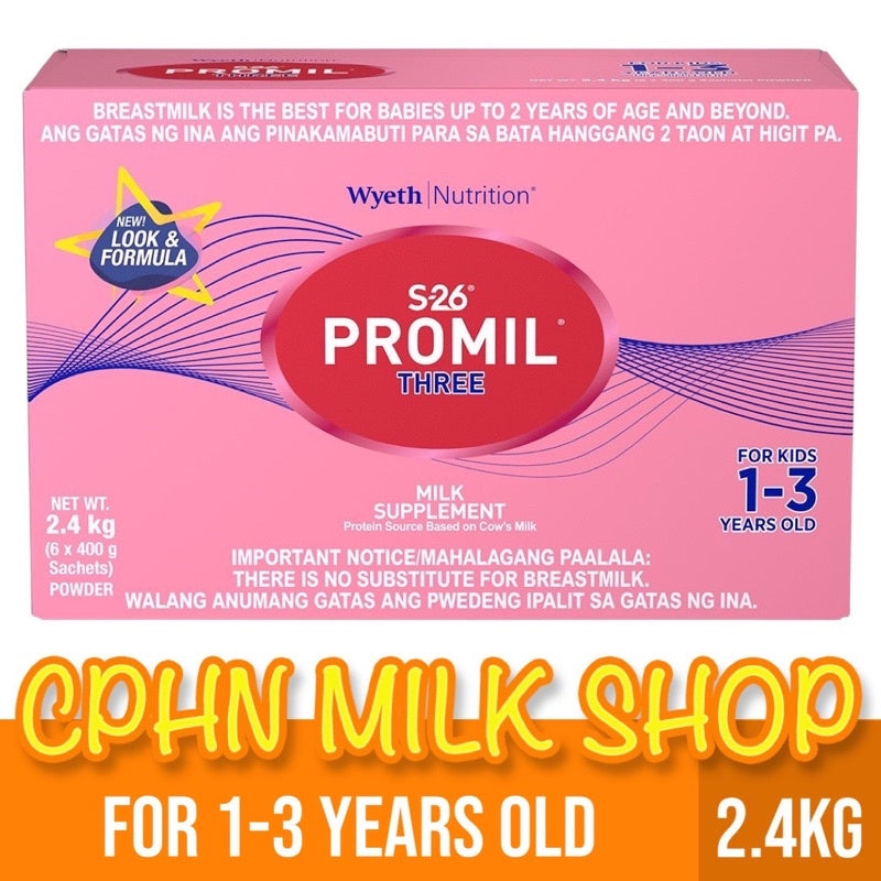 S-26® PROMIL® THREE 2.4kg for 1-3 Years Old Milk Supplement