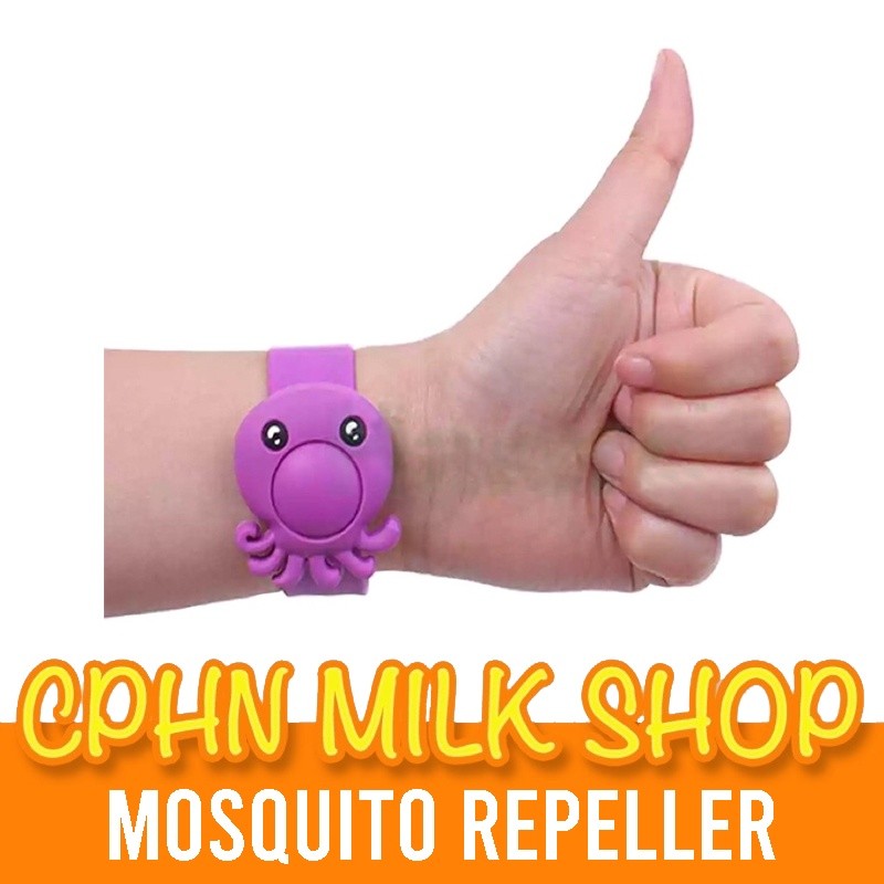 Mosquito Repeller Bracelet With 5 Refills + 2 Free Refills - Purple Octopus