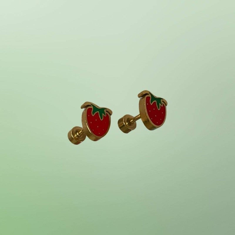 Stainless Steel Earrings Strawberry