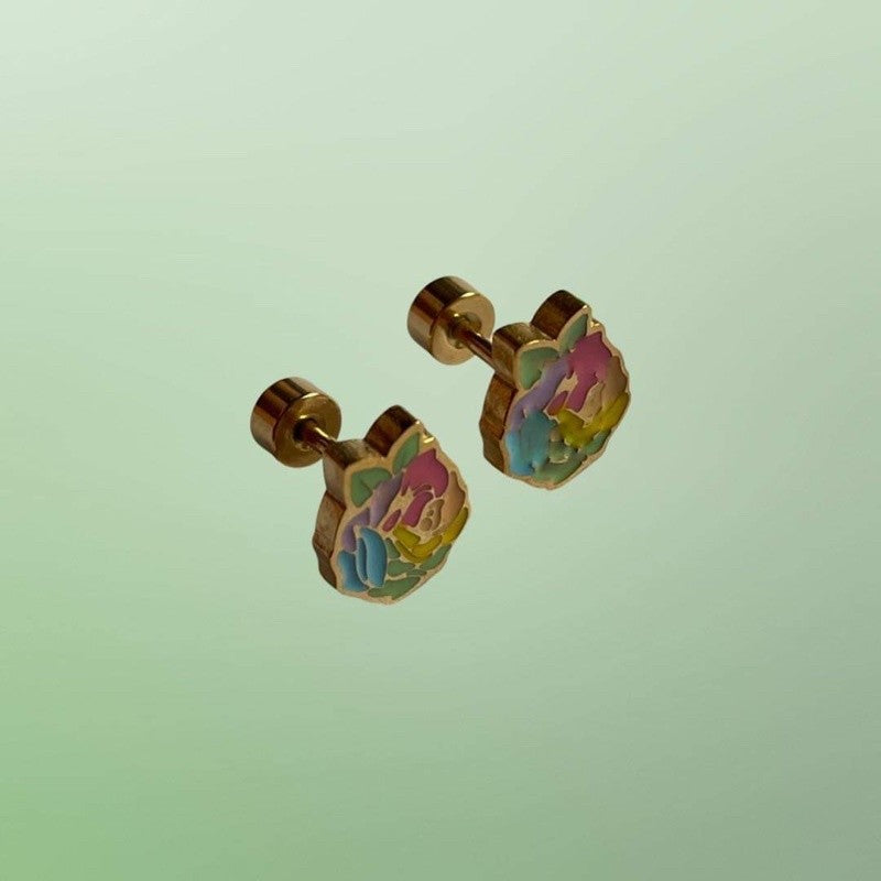 Stainless Steel Earrings Roses