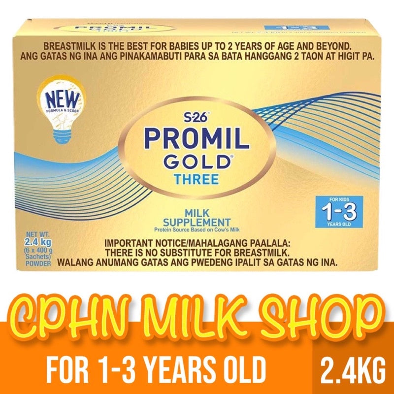 S-26® PROMIL GOLD® THREE 2.4kg for 1-3 Years Old Milk Supplement