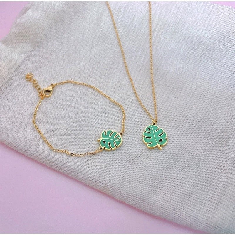 Stainless Steel Earrings and Necklace Set