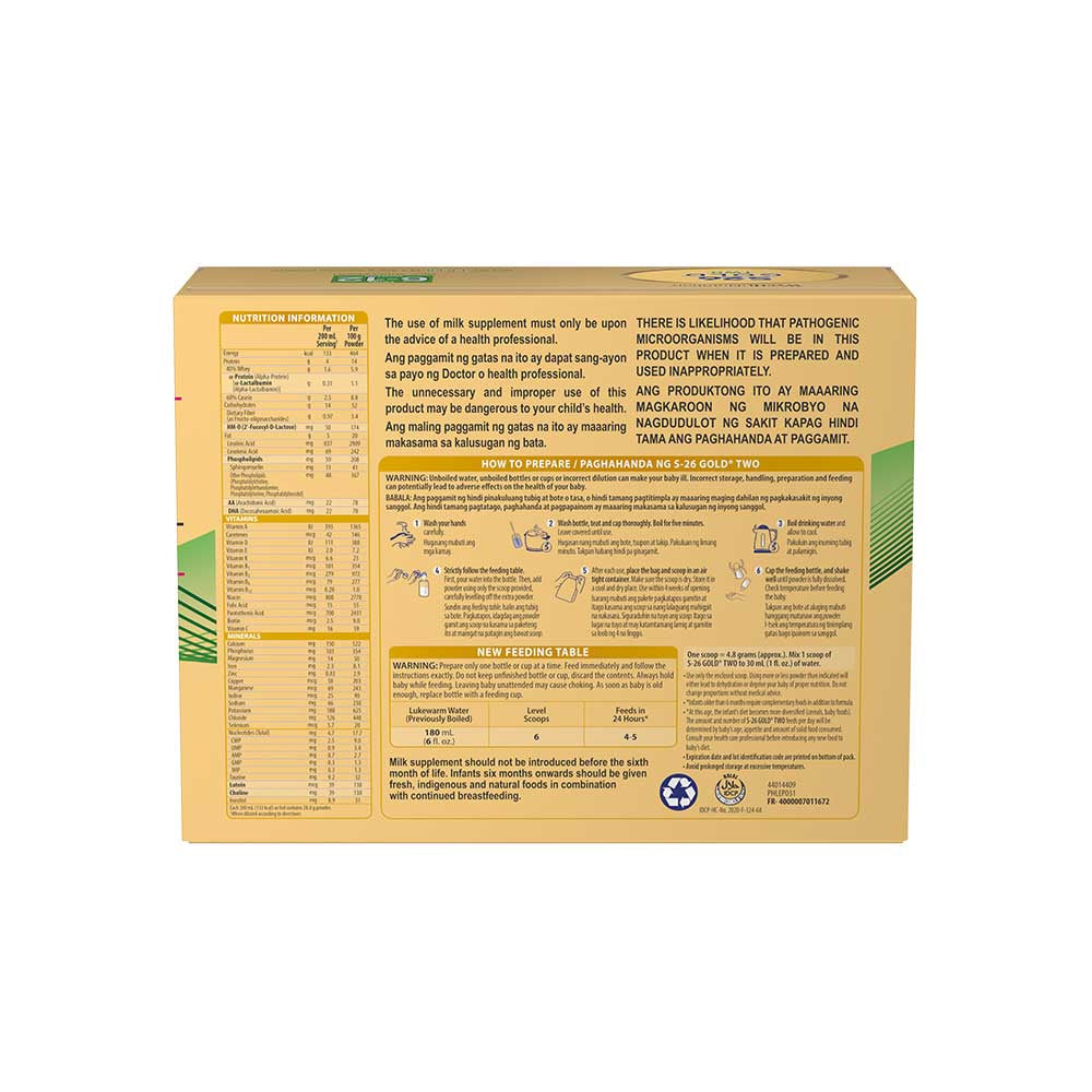 S-26 GOLD® TWO 1.8kg for 6-12 Months Old Infant Formula
